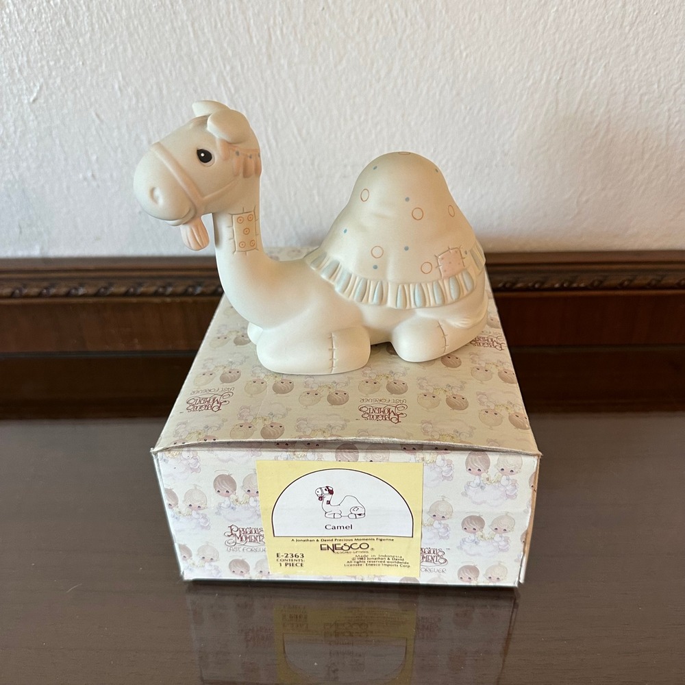 Precious Moments Camel Nativity Figurine Enesco E-2363 Vintage Bisque Porcelain